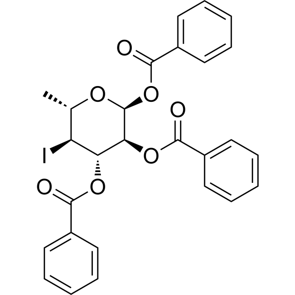 1,2,3-Tri-O-benzoyl-4,6-dideoxy-4-iodo-α-L-glucopyranose 132867-78-8